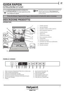 Manuale Hotpoint-Ariston HIO 3O32 W C Lavastoviglie