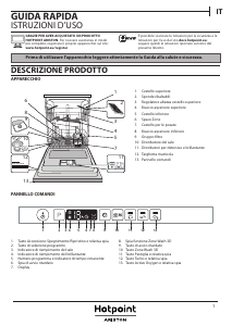 Manuale Hotpoint-Ariston HKIO 3T132 W O Lavastoviglie