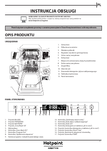 Instrukcja Hotpoint-Ariston HSIP 4O21 WFE Zmywarka