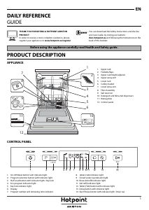 Bruksanvisning Hotpoint-Ariston HFC 36C19 X Diskmaskin