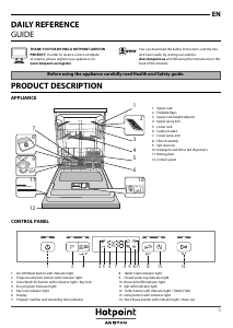 Manual Hotpoint-Ariston HFO 3T222 WG Dishwasher