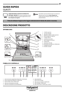 Manuale Hotpoint-Ariston HFC 2B19 Lavastoviglie