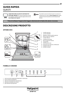 Manuale Hotpoint-Ariston HIE 2B19 C Lavastoviglie