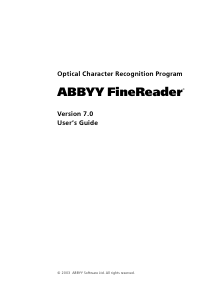 Manual ABBYY FineReader 7