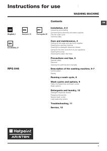 Bedienungsanleitung Hotpoint-Ariston RPG 846 DD EU Waschmaschine