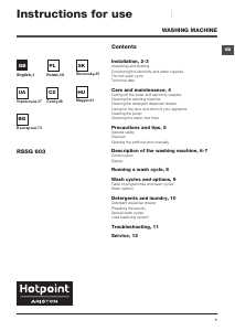 Handleiding Hotpoint-Ariston RSSG 603 B EU Wasmachine