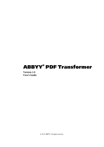 Manual ABBYY PDF Transformer 3