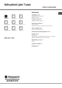 Manual de uso Hotpoint-Ariston MWK 222.1 X/HA Microondas