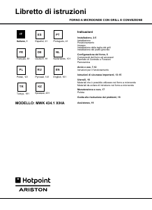 Manuale Hotpoint-Ariston MWK 434.1 X/HA Microonde