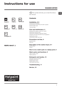 Instrukcja Hotpoint-Ariston RDPD 96407 JD EU Pralko-suszarka