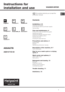 Manual de uso Hotpoint-Ariston AQD1071D 69 EU/A Lavasecadora