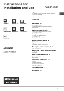 Manuale Hotpoint-Ariston AQD1171D 69ID EU/A Lavasciuga