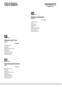 Handleiding Hotpoint-Ariston FTGHG 641D/HA(BK)LPG Kookplaat