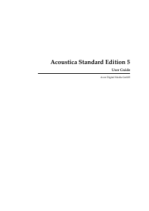 Handleiding Acoustica Standard Edition 5