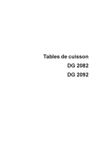 Mode d’emploi Arthur Martin-Electrolux DG2090N Table de cuisson