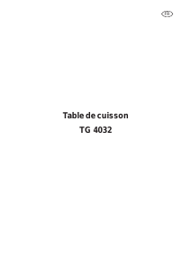 Mode d’emploi Arthur Martin-Electrolux TG4032N Table de cuisson