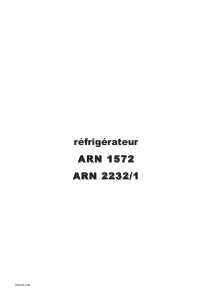 Mode d’emploi Arthur Martin-Electrolux ARN2232 Réfrigérateur