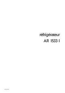 Mode d’emploi Arthur Martin-Electrolux AR1533I Réfrigérateur
