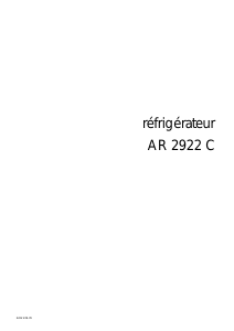 Mode d’emploi Arthur Martin-Electrolux AR2922C Réfrigérateur