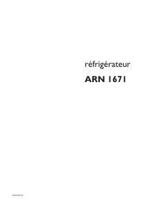 Mode d’emploi Arthur Martin-Electrolux ARN1671 Réfrigérateur