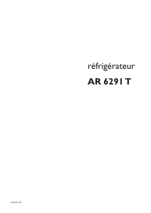 Mode d’emploi Arthur Martin-Electrolux AR6291T Réfrigérateur