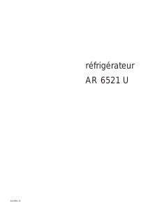 Mode d’emploi Arthur Martin-Electrolux AR6521U Réfrigérateur