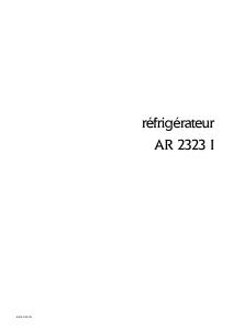 Mode d’emploi Arthur Martin-Electrolux AR2323I1 Réfrigérateur