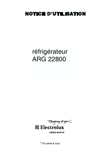 Mode d’emploi Arthur Martin-Electrolux ARG22800 Réfrigérateur