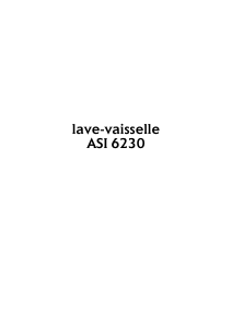 Mode d’emploi Arthur Martin-Electrolux ASI 6230 Lave-vaisselle