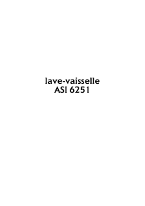 Mode d’emploi Arthur Martin-Electrolux ASI 6251 X Lave-vaisselle