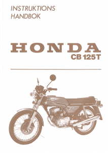 Bruksanvisning Honda CB 125 T Motorcykel