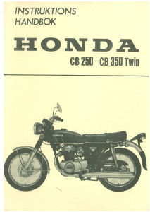 Bruksanvisning Honda CB 350 Twin Motorcykel
