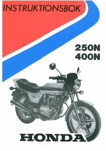 Bruksanvisning Honda CB 400N (1989) Motorcykel