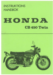 Bruksanvisning Honda CB 450 Twin Motorcykel
