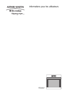 Mode d’emploi Arthur Martin-Electrolux FE 6467 Four