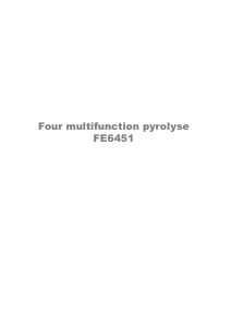 Mode d’emploi Arthur Martin-Electrolux FE 6451 NG Four