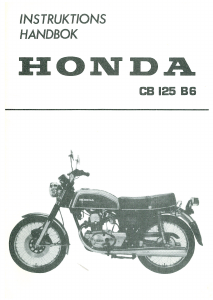 Bruksanvisning Honda CB I25 B6 Motorcykel