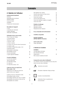 Mode d’emploi Arthur Martin-Electrolux EG2418 Micro-onde