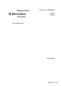 Mode d’emploi Arthur Martin-Electrolux EKM607702W Cuisinière