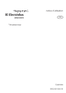 Mode d’emploi Arthur Martin-Electrolux EKG601300W Cuisinière