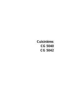 Mode d’emploi Arthur Martin-Electrolux CG5042 Cuisinière