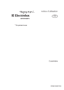 Mode d’emploi Arthur Martin-Electrolux EKM606700X Cuisinière