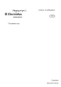 Mode d’emploi Arthur Martin-Electrolux EKC607700W Cuisinière