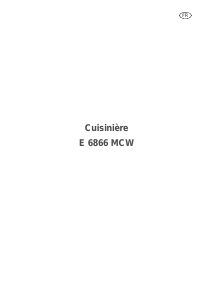 Mode d’emploi Arthur Martin-Electrolux E6866MCW Cuisinière