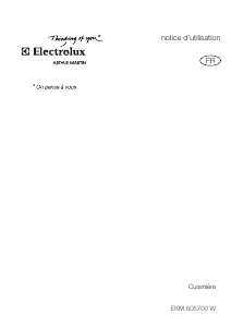 Mode d’emploi Arthur Martin-Electrolux EKM605700W Cuisinière