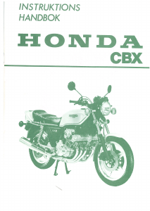 Bruksanvisning Honda CBX Motorcykel