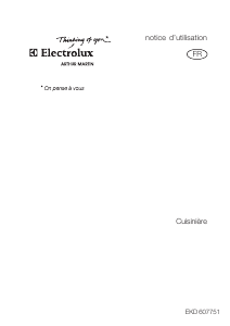 Mode d’emploi Arthur Martin-Electrolux EKC607701W Cuisinière