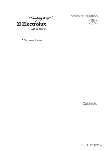 Mode d’emploi Arthur Martin-Electrolux EKG601102W Cuisinière