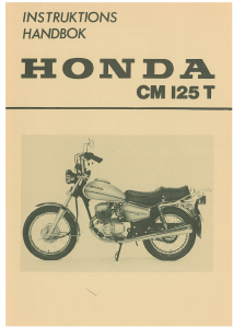 Bruksanvisning Honda CM I25 T Motorcykel