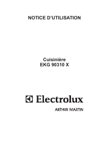 Mode d’emploi Arthur Martin-Electrolux EKG90310X Cuisinière